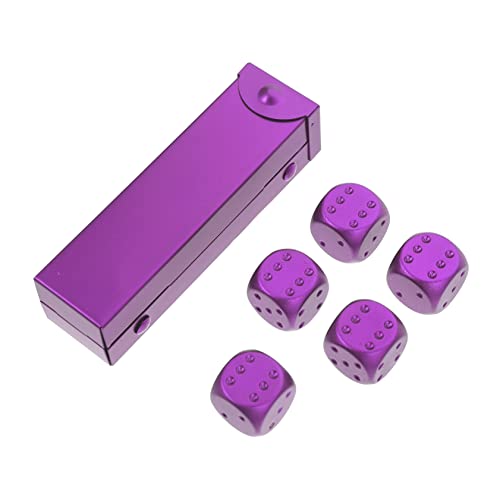 OFFIGAM 1 Satz kleine Würfelstütze настольные игры Table Gaming bar Accessories Handlich barzubehör mit Zahl einfach LED Würfelspiel-Requisite aus Aluminiumlegierung Violett von OFFIGAM