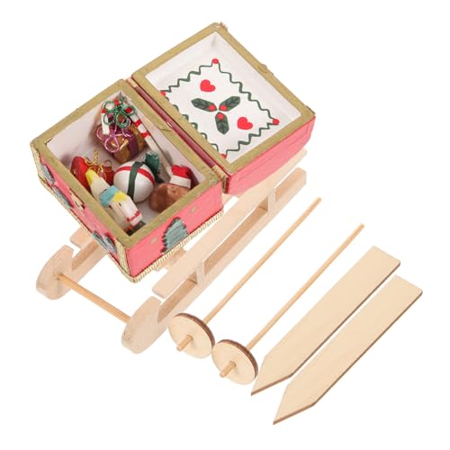 OFFIGAM 1 Satz weihnachtsbox weihnachtskiste weihachtsdeko weinachtsgeschenke weihachtsgeschenk Mini Festival kleine Figuren Ornamente Weihnachten DIY-Modell Wohnkultur hölzern von OFFIGAM