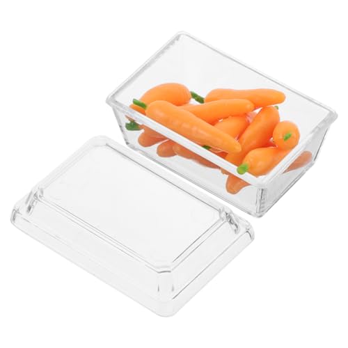 OFFIGAM 1 Schachtel Essbares Mini-gemüse Mini -lebensmittelspielzeug Puppenhaus-Obst Und -gemüse Mini-küchenmodell Miniaturfutter Puppenhauszubehör Miniaturessen Für Puppenhaus Plastik von OFFIGAM