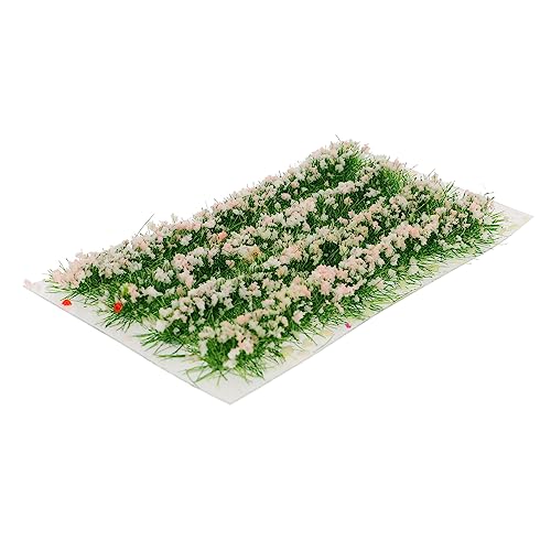 OFFIGAM 1 Schachtel Kunstrasen Künstlich Gras Winzig Gefälscht Klein Realistisch Pflanzen Mini Drinnen Tischplatte Landschaft Laub Gartenschmuck Blütentrauben Harz von OFFIGAM