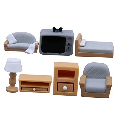 OFFIGAM 1 Set Mikro Landschaftsmöbelmodelle Ornamente Zum Basteln Ornamente Für Miniaturmöbel Zum Schmücken Von Puppenhäusern Puppenmöbel Puppenhausmöbelmodell Miniatur Fernseher von OFFIGAM