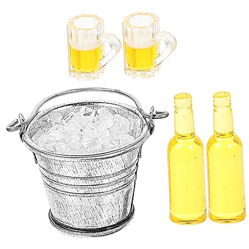 OFFIGAM 1satz Mini Haus Bierbecher Modell Resin Eiswürfel Mini Eimer Und Bierbecher Für Puppenhaus Dekoration Und Miniatur Landschaftsszenen Für Kreatives Basteln Und Heimdekoration von OFFIGAM
