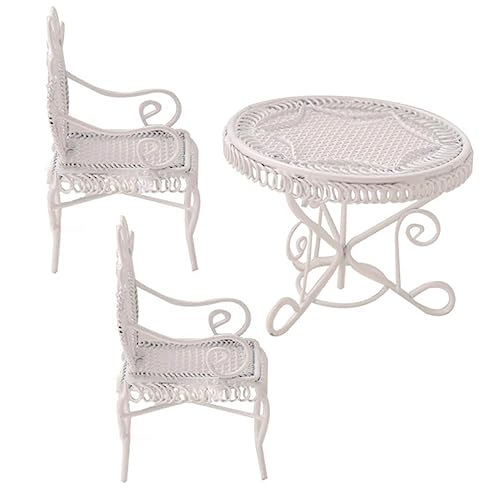 OFFIGAM 1 Set Miniatur Couchtisch Dekoration Stühle Spielzeughaus Wohnaccessoires Kleinkinderstuhl Tisch Kleinkindermöbel Kindertisch Und Stuhl Ornamente Für von OFFIGAM