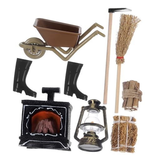 OFFIGAM 1 Set Puppenhaus Kamin Puppenhaus Ornament Kamin Miniatur Puppenhaus Möbel Miniatur Holzkamin Puppenhaus Miniaturen Dekorativer Kamin Bauernhof Kunststoff von OFFIGAM