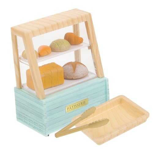 OFFIGAM 1 Set Puppenhaus Miniatur Kuchen Dessert Schrank Miniatur Bäckerei Kuchenschrank Mini Kuchenständer Mini Hausmöbel Puppenhaus Mini Bäckerei Schrank Tiny House Kit von OFFIGAM