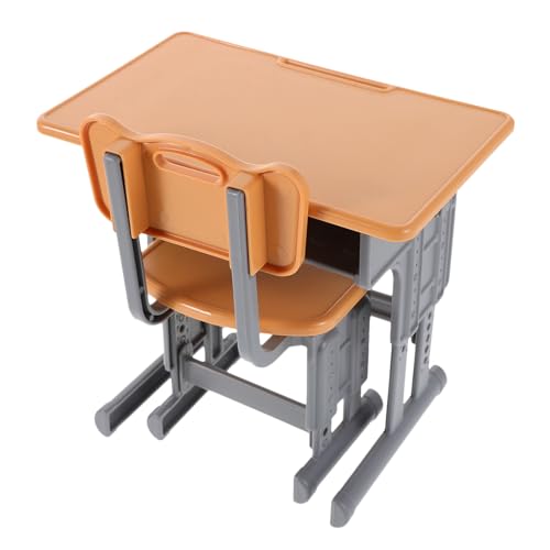 OFFIGAM 1 Set Puppenhausmöbel: Miniatur-Tisch- Und Stuhlmodell, Kinderklassenzimmerspielzeug, Miniatur-schulspielset Für Puppenhaus-studienzimmerzubehör, OFFIGAM 1 Set Puppenhausmöbel: Miniatur-Tisch- Und Stuhlmodell, Kinderklassenzimmerspielzeug, Miniatur-schulspielset Für Puppenhaus-studienzimmerzubehör, von OFFIGAM