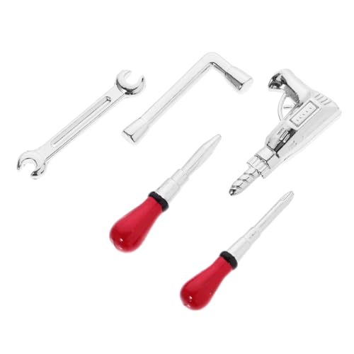 OFFIGAM 1 Set Puppenhauszubehör Wohnaccessoires Spielzeughaus Spielzeugpuppen Werkzeuge Miniaturwerkzeug Mini Bohrer Mini Hauswerkzeug Mini Wartungswerkzeug Kleine von OFFIGAM