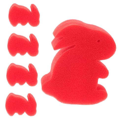 OFFIGAM 1 Set Schwamm Zaubertricks Tier Schwämme Mini Bunny Figuren Rot von OFFIGAM