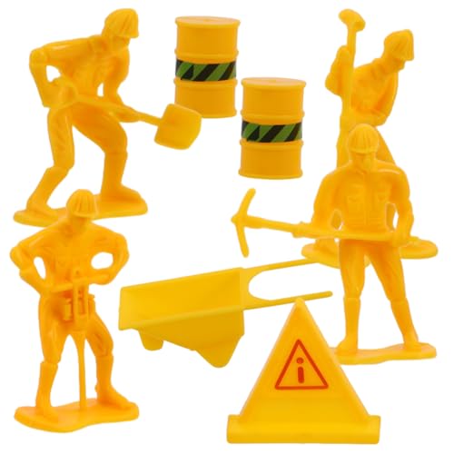 OFFIGAM 1 Set Simulation Arbeiter Figur Für Bau Szene Layouts Miniatur Arbeiter Requisiten Für Desktop-dekoration Und Rolle Spielen von OFFIGAM