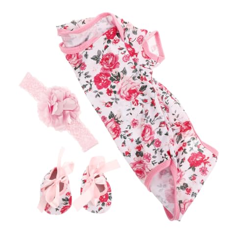 OFFIGAM 1 Set Teiliges Set Neugeborenen Mädchen Kleidung Babypuppe Babyschuhe Reborn Puppen Outfits Kleidung Puppen Outfit Accessoires Reborn Puppen Accessoires Mädchen Sommerkleidung von OFFIGAM