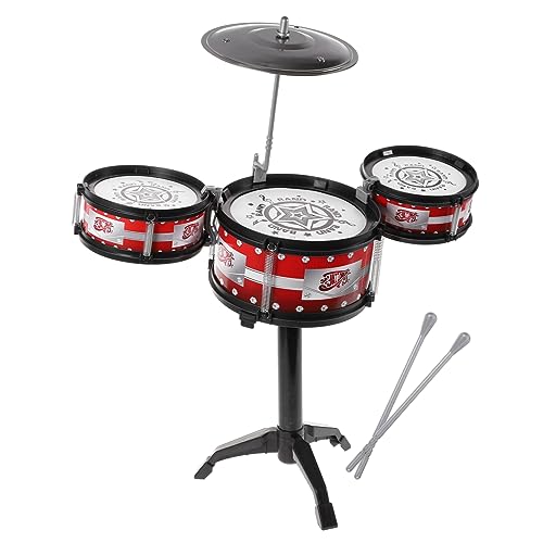 OFFIGAM 1 Stück Mini Percussion Set für Musikalische Früherziehung mit Trommeln Rot Sicheres und Unterhaltsames Drum Set für Junge Mädchen und Jungen OFFIGAM 1 Stück Mini Percussion Set für Musikalische Früherziehung mit Trommeln Rot Sicheres und Unterhaltsames Drum Set für Junge Mädchen und Jungen von OFFIGAM