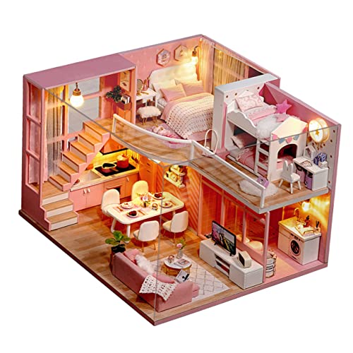 OFFIGAM 1 Stück Mini Wohnung Kleines Kleines Das Winzige Häuser Kabinenmodell Anleitung Zum Zusammenbauen Miniatur DIY Miniatur DIY Wohnung Mini DIY von OFFIGAM