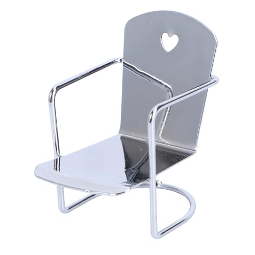 OFFIGAM 1 Stück Puppenhaus Eisens tuhl Zubehör Maßstab 1 12 Winzige Möbel Retro- Miniature Furniture Dollhouse Decoration Mini-Hausverzierung Mini-Stuhl-Modell Eisenblech Silver OFFIGAM 1 Stück Puppenhaus Eisens tuhl Zubehör Maßstab 1 12 Winzige Möbel Retro- Miniature Furniture Dollhouse Decoration Mini-Hausverzierung Mini-Stuhl-Modell Eisenblech Silver von OFFIGAM