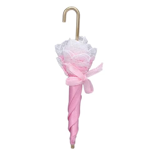 OFFIGAM 1 Stück Simulation Dekoration Kinderspielzeug Regenschirm Für Rosa Mini Spielzeughaus Lernspielzeug Simulation Regenschirm Miniatur Regenschirm Foto Requisite Tuch von OFFIGAM