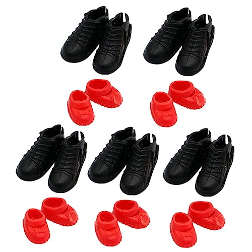 OFFIGAM 10 Paar Spielzeughäuser Mini Ornamente Zum Basteln Laufschuh Ornament Mini Hausschuhe Kleine Schuhdekorationen Miniatur Schuhdekor Miniatur Puppenhaus Schuhe von OFFIGAM