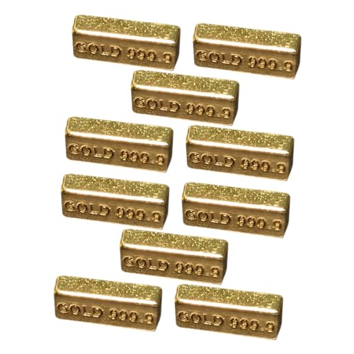 OFFIGAM 10 Stück Brics-Modell Mini Puppenhaus Tiny-House- Tiny House Accessoires Winziges Fischschüsselspielzeug Kleine Aus Zinklegierung Golden von OFFIGAM