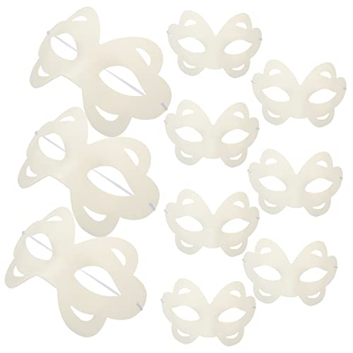 OFFIGAM 10 Stück DIY Handgemalte Papiermasken Leere Masken für Partys Basteln und Cosplay für Kreative Projekte und Maskerade Veranstaltungen von OFFIGAM