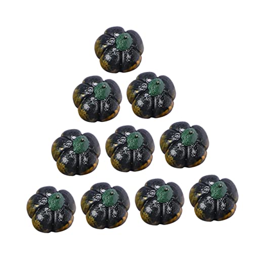 OFFIGAM 10 Stück Grünes Kürbis Modell Miniaturen klein Kürbisse Kürbis- drinnen Pumpkin Decor kürbisdeko gartendeko rostoptik Garten Decoration Kürbis basteln Mini-Hausschmuck Harz von OFFIGAM