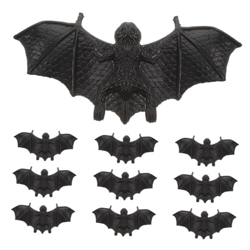 OFFIGAM 10 Stück Halloween Dekorationen Halloween Fledermäuse Plüsch Halloween Miniaturen Zum Basteln Spinnen Streichspielzeug Miniatur Halloween Fälschung Fledermaus Zum von OFFIGAM