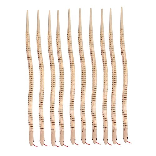 OFFIGAM 10 Stück Holzschlangen Flexible Biegsame Schlangenspielzeuge für Halloween und Kindergeburtstagsfeiern Realistische Simulation aus Holz für Streiche und Deko OFFIGAM 10 Stück Holzschlangen Flexible Biegsame Schlangenspielzeuge für Halloween und Kindergeburtstagsfeiern Realistische Simulation aus Holz für Streiche und Deko von OFFIGAM