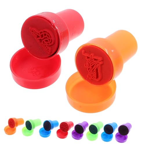 OFFIGAM 10 Stück Insektensiegel – Füller Pfoten Gastgeschenke Süßer Stempel Raupe Mini Tier Plüschspielzeug Hund Etiketten Set Haustier Scrapbooking Zubehör Kunststoff von OFFIGAM