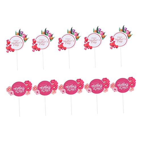 OFFIGAM 10 Stück Kucheneinsatz Kuchen-einlegekarte Kuchendekoration Muttertag Cupcake-einsatz-topper Kuchen Dekorieren Cupcake-topper Kuchen Picks Kuchenverzierung Kuchendeckel Papier Rot OFFIGAM 10 Stück Kucheneinsatz Kuchen-einlegekarte Kuchendekoration Muttertag Cupcake-einsatz-topper Kuchen Dekorieren Cupcake-topper Kuchen Picks Kuchenverzierung Kuchendeckel Papier Rot von OFFIGAM