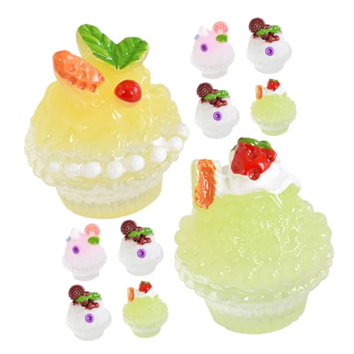 OFFIGAM 10 Stück Miniatur EIS Puppe Haus Zubehör Kunstharz Miniatur Lebensmittel Dekorative Kleiner EIS Dessert Modelle für Puppenhäuser Kinder Spielzeug Kleiner Haus Dekoration von OFFIGAM