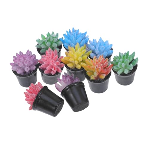 OFFIGAM 10 Stück Puppenhauspflanzen Simulationsblumen Pflanzgefäß Kleines Set Bäume Kakteen Pflanzen Lebende Figuren Laub Mini Kunstpflanzen Pflanzenständer Blätter Simulierte OFFIGAM 10 Stück Puppenhauspflanzen Simulationsblumen Pflanzgefäß Kleines Set Bäume Kakteen Pflanzen Lebende Figuren Laub Mini Kunstpflanzen Pflanzenständer Blätter Simulierte von OFFIGAM