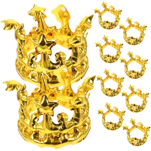 OFFIGAM 10 Stück Teiliges Aufblasbare Aluminiumfolie Krone Stabile Geburtstags und Festival Party Deko Bequeme Sichere Kopfbedeckung Kreative Karneval Accessoires für Unvergessliche Fotos OFFIGAM 10 Stück Teiliges Aufblasbare Aluminiumfolie Krone Stabile Geburtstags und Festival Party Deko Bequeme Sichere Kopfbedeckung Kreative Karneval Accessoires für Unvergessliche Fotos von OFFIGAM