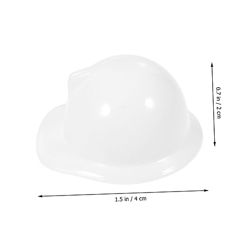 OFFIGAM 10 Stück Teiliges Mini Bauhelme aus Robustem Kunststoff Strapazierfähige Miniaturhelme als Puppenzubehör und Dekoration für Basteln Kostüme Haustiere und Partyaccessoires von OFFIGAM