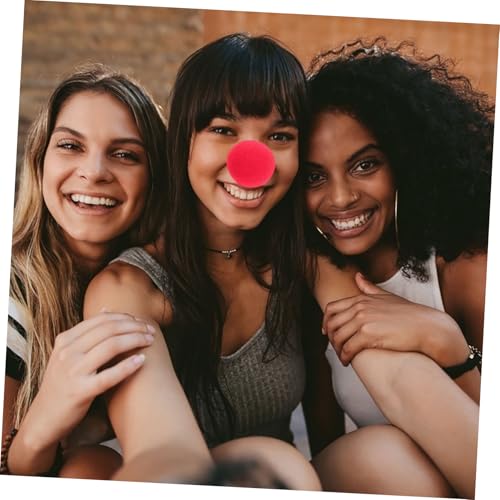 OFFIGAM 10 Stück Teiliges Rote Clownsnasen aus Schwamm Lustige Karneval Party Zubehör Weiche Cosplay Nasen für Kostüm und Bühnenauftritte Passend für Halloween und Mottopartys von OFFIGAM