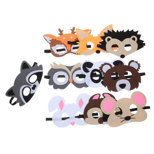 OFFIGAM 10 Stück Teiliges Set Tiermasken aus Filz für Geburtstagsfeiern Halloween und Cosplay Events mit Einstellbarem Band für Komfort und Vielseitigen Einsatzmöglichkeiten Reh Igel OFFIGAM 10 Stück Teiliges Set Tiermasken aus Filz für Geburtstagsfeiern Halloween und Cosplay Events mit Einstellbarem Band für Komfort und Vielseitigen Einsatzmöglichkeiten Reh Igel von OFFIGAM