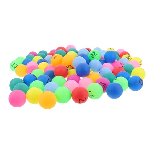 OFFIGAM 100 Stück Farbbälle Und Gewinnspielbälle Bingobälle Tombolabälle Zahlen Bingokäfig Ballspieldekorationen Bingorad Elektronisches Bingospiel Bingozahlenbälle Bingopreise Pp von OFFIGAM