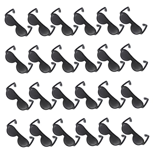 OFFIGAM 100 Stück Mini- Figuren Mini- Bausätze Meerjungfrau Puppe Glitzernde Puppenkleider Für Mädchen Modische Brille Puppenkleidung Hamsterzubehör Black PVC von OFFIGAM