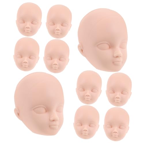 OFFIGAM 10Stücke DIY Puppenköpfe für Make Up Praxis Wechselbare Puppenköpfe aus Hochwertigem Kunststoff für Kreative Bastelprojekte und Kindergeburtstage OFFIGAM 10Stücke DIY Puppenköpfe für Make Up Praxis Wechselbare Puppenköpfe aus Hochwertigem Kunststoff für Kreative Bastelprojekte und Kindergeburtstage von OFFIGAM