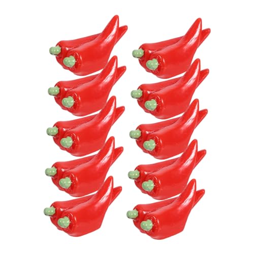 OFFIGAM 10Stücke Künstliche Chilischoten Lebensechte Simulation Gemüseornamente für DIY Miniaturdeko und Küchendekoration Authentisches Design Stilvolle Landschaften OFFIGAM 10Stücke Künstliche Chilischoten Lebensechte Simulation Gemüseornamente für DIY Miniaturdeko und Küchendekoration Authentisches Design Stilvolle Landschaften von OFFIGAM