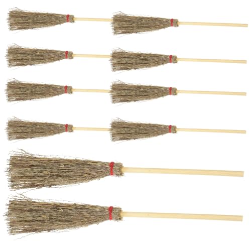 OFFIGAM Puppenhaus Mini Handgewebtes Besenset Holzmaterial Dekorative Requisiten Für Jungen Und Mädchen Fotografie Bar Home von OFFIGAM