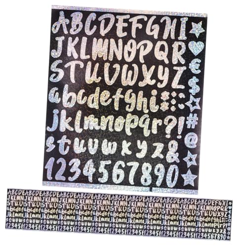 OFFIGAM 12 Blatt Alphanumerisches Set Reflektierende Aufkleber Mit Briefkastennummern Buchstabenaufkleber Für Scrapbooking Selbstklebende Aufkleber Für Schilder Briefkastennummern Für von OFFIGAM