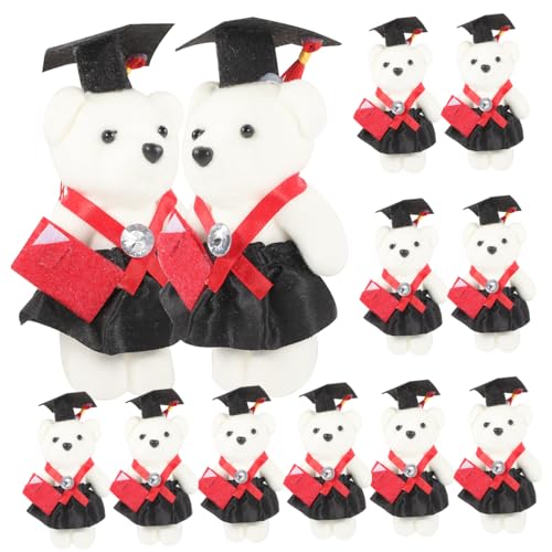 OFFIGAM 12 Stück Abschluss Dr. Bär Kleiderpuppe Plüschspielzeug Pinguin Plüsch Kuscheltier Plüschtiere Blumenstrauß Dekorationen Abschluss Bär Abschlussblumenbär Abschlussbär 2023 Stoff von OFFIGAM