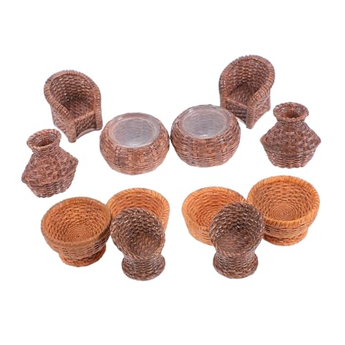 OFFIGAM 12 Stück Harzsimuliertes Bambusweben Puppenhauszubehör gewebter Pflanzenkorb Weidenkorb Körbe puppenstubenmöbel Dollhouse Furniture Puppenhaus-Korb-Modell Kleiner Korb OFFIGAM 12 Stück Harzsimuliertes Bambusweben Puppenhauszubehör gewebter Pflanzenkorb Weidenkorb Körbe puppenstubenmöbel Dollhouse Furniture Puppenhaus-Korb-Modell Kleiner Korb von OFFIGAM