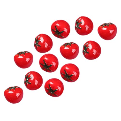 OFFIGAM 12 Stück Lebensechte Tomaten Dekorationen Künstliche Früchte für Wohnaccessoires Tischdeko und Szenen Realistische Nachahmung für Zuhause und Märkte von OFFIGAM