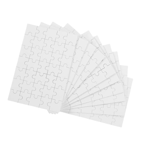 OFFIGAM 12 Stück Leere Puzzles Produkte für Sublimationsrohlinge DIY-Versorgung Sublimationsrätsel Sublimations-Puzzle-Handwerk Puzzle Sublimation leer Leere Rätsel zum Zeichnen Holz Weiß von OFFIGAM