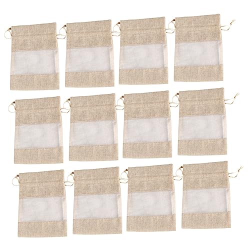 OFFIGAM 12 Stück Leinenbeutel Mit Fenster Kindertaschen Samtbeutel Für Partytüten Cinch Glanzbeutel Kordelzug Mini Boxen Verpackung Kleine Beutel Zum Verschließen Mit Druckknopf OFFIGAM 12 Stück Leinenbeutel Mit Fenster Kindertaschen Samtbeutel Für Partytüten Cinch Glanzbeutel Kordelzug Mini Boxen Verpackung Kleine Beutel Zum Verschließen Mit Druckknopf von OFFIGAM