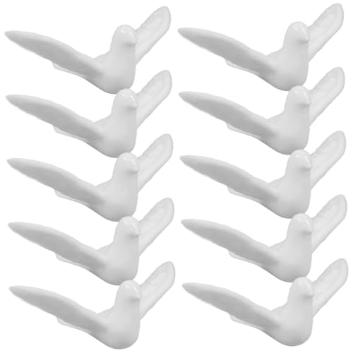 OFFIGAM 12 Stück Mikro-Landschaftsverzierung Miniaturen kleine Taubenfigur Modellvögel Figuren für kinderspielzeug Kid Toys Taube Miniaturmodell Harz Weiß von OFFIGAM