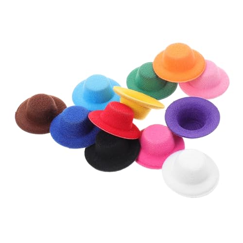 OFFIGAM 12 Stück Helle Farben Simulierte Bastelhüte Für Gentleman-hüte Aus Stoff Für Die Mini-hausdekoration OFFIGAM 12 Stück Helle Farben Simulierte Bastelhüte Für Gentleman-hüte Aus Stoff Für Die Mini-hausdekoration von OFFIGAM