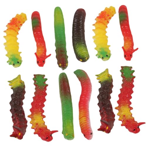 OFFIGAM 12 Stück Simulationskäfer Würmer Insekten Halloween Verrückter Streich Simuliertes Krabbelwurm Modell Realistischer Wurm Gefälschte Raupe Pädagogisches OFFIGAM 12 Stück Simulationskäfer Würmer Insekten Halloween Verrückter Streich Simuliertes Krabbelwurm Modell Realistischer Wurm Gefälschte Raupe Pädagogisches von OFFIGAM