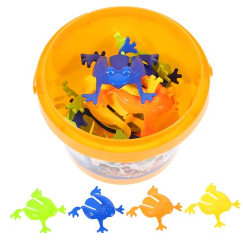 OFFIGAM 12 Stück Springspielzeug Froschspiele hüpfende Frösche zappeln aufziehen springen Kindergarten Springfrosch Pressspielzeug zum Fingerdrücken von OFFIGAM