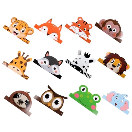 OFFIGAM 12 Stück Wildtierhut Geburtstag Dekorationen für Dschungel-Themenpartys Platte Tiere Jungle Party kinderparty mitgebsel genschenkideen tiermützen Tierhüte Partyzubehör Papier OFFIGAM 12 Stück Wildtierhut Geburtstag Dekorationen für Dschungel-Themenpartys Platte Tiere Jungle Party kinderparty mitgebsel genschenkideen tiermützen Tierhüte Partyzubehör Papier von OFFIGAM