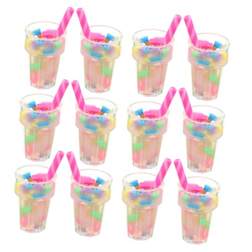 OFFIGAM 12 Stücke Vending Puppe Milch Tee Infuser Harz Miniatur von OFFIGAM
