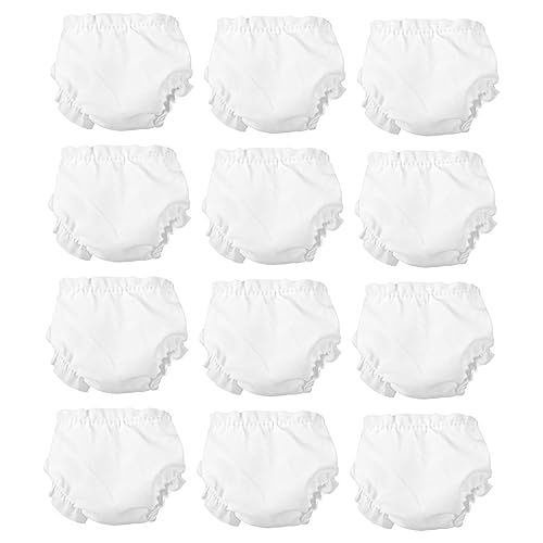 OFFIGAM 12st Puppenhöschen Babys Spielwindeln Für Babypuppen Kleine Puppenwindeln Zubehör Für Wiedergeborene Babypuppen Babypuppenkleidung Babypuppen Für Kleinkinder Weiß Stoff OFFIGAM 12st Puppenhöschen Babys Spielwindeln Für Babypuppen Kleine Puppenwindeln Zubehör Für Wiedergeborene Babypuppen Babypuppenkleidung Babypuppen Für Kleinkinder Weiß Stoff von OFFIGAM